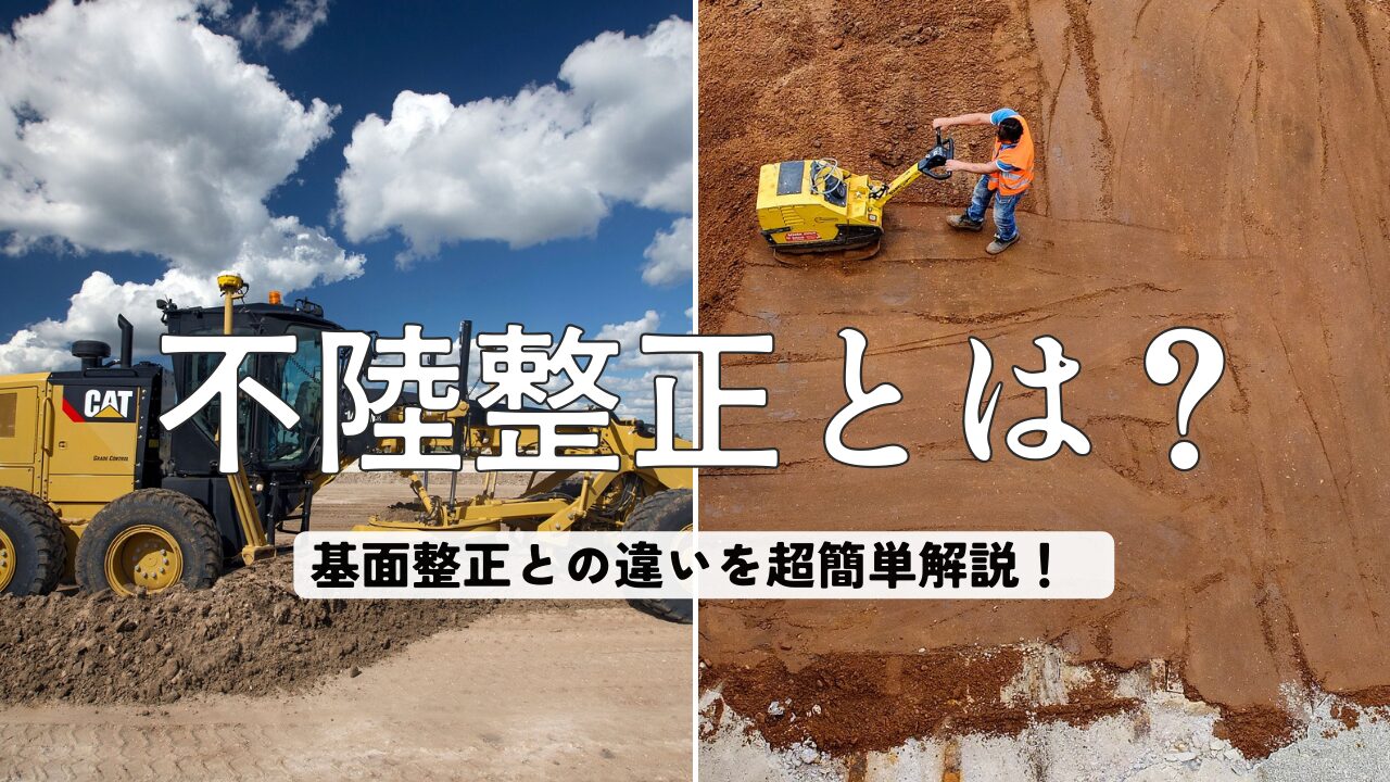 【図解】不陸整正とは?基面整正との違いを超簡単解説!