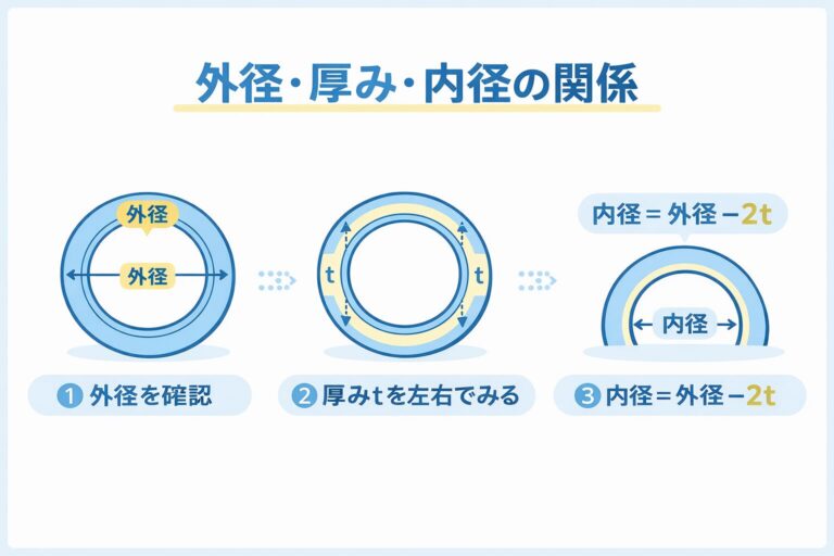 外径とは?意味・内径や直径との違い・円周の出し方をやさしく解説