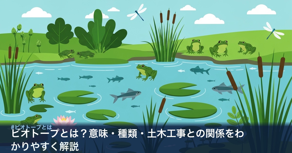 ビオトープの自然環境イラスト
