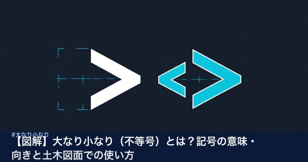 不等号（大なり小なり）の図解