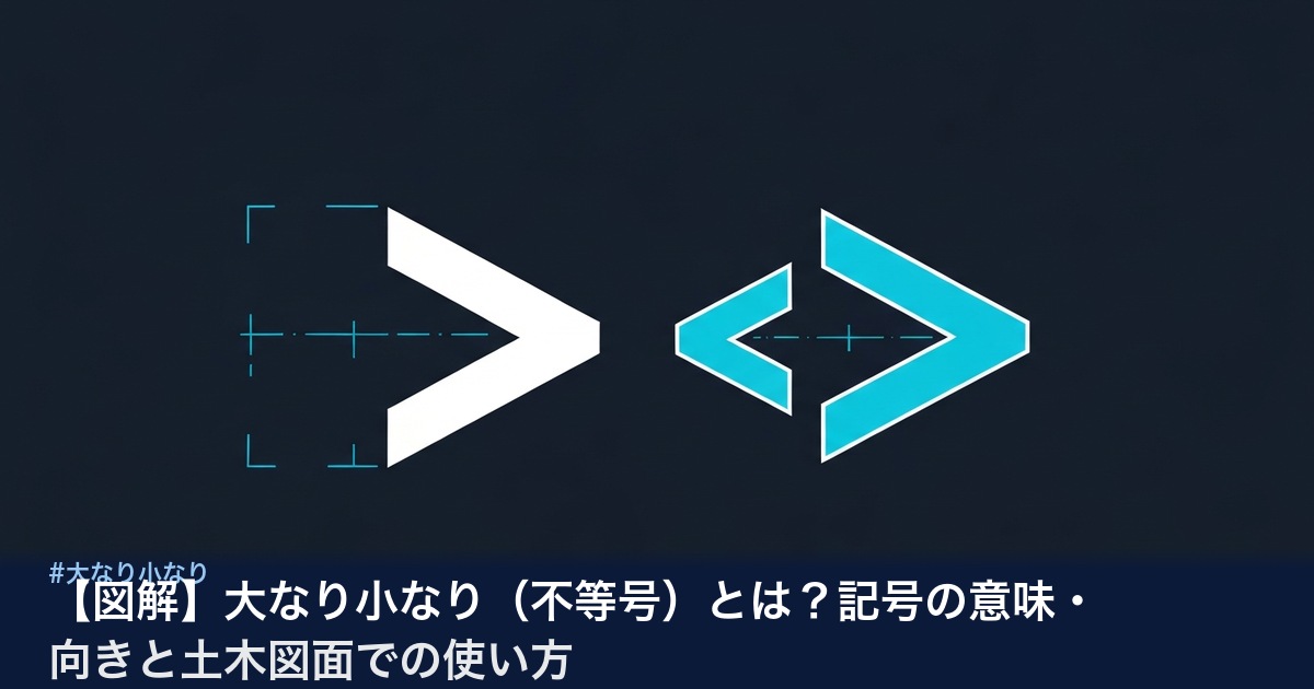 不等号(大なり小なり)の図解