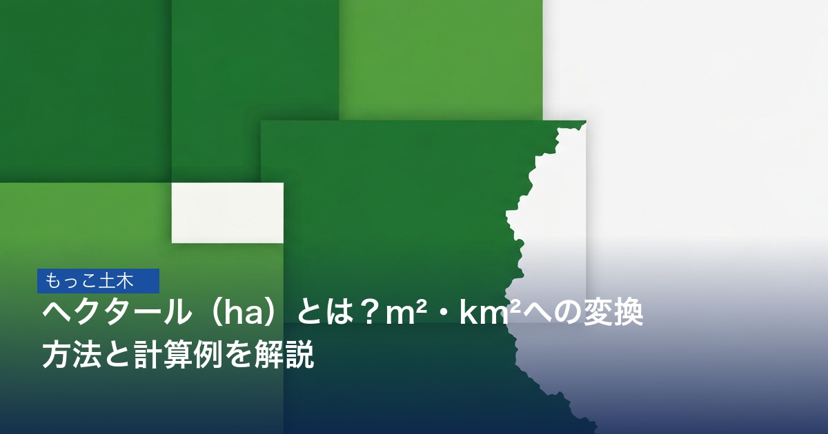 ヘクタールの面積変換を示す図解