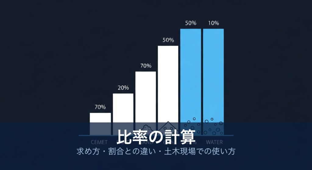 比率の計算｜コンクリート配合と勾配の図解