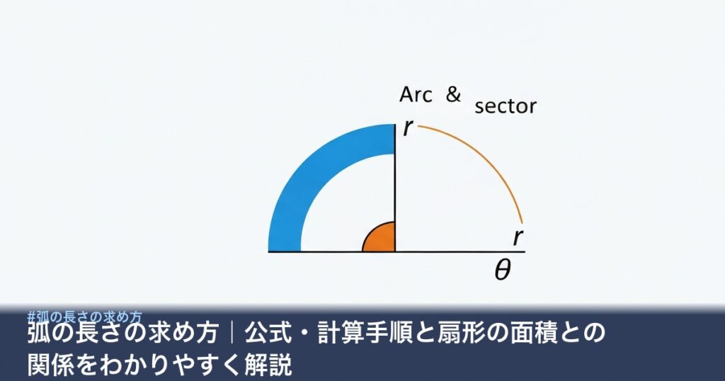 弧の長さと扇形の図解