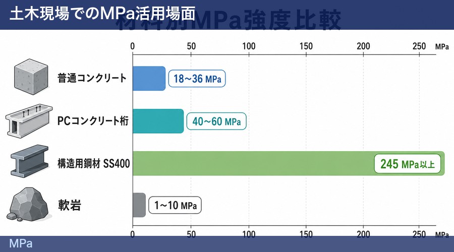 MPa 材料別MPa強度比較