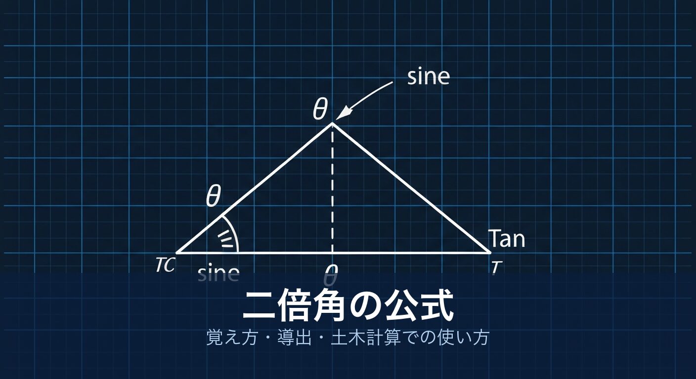 二倍角の公式|三角関数の幾何学図解