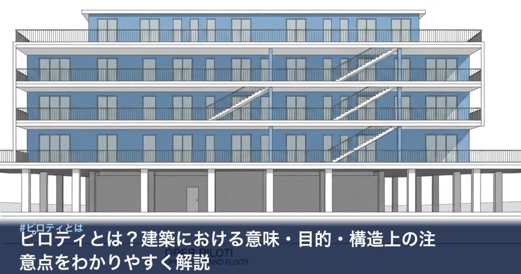 ピロティ建築の構造模式図