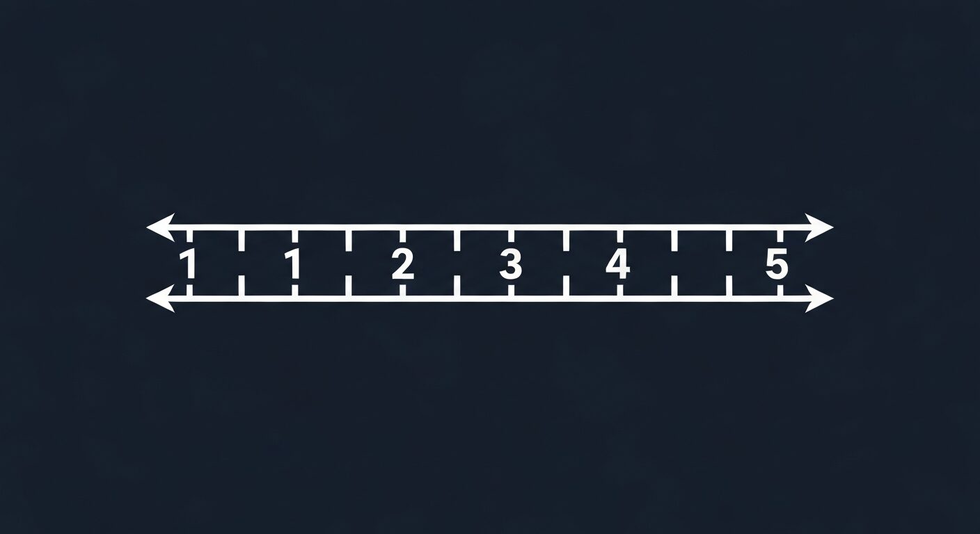 自然数を示す数直線図