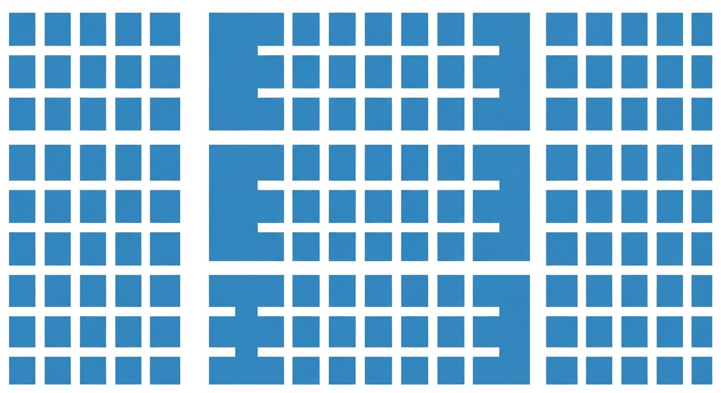 約数の概念を示すグリッド図解