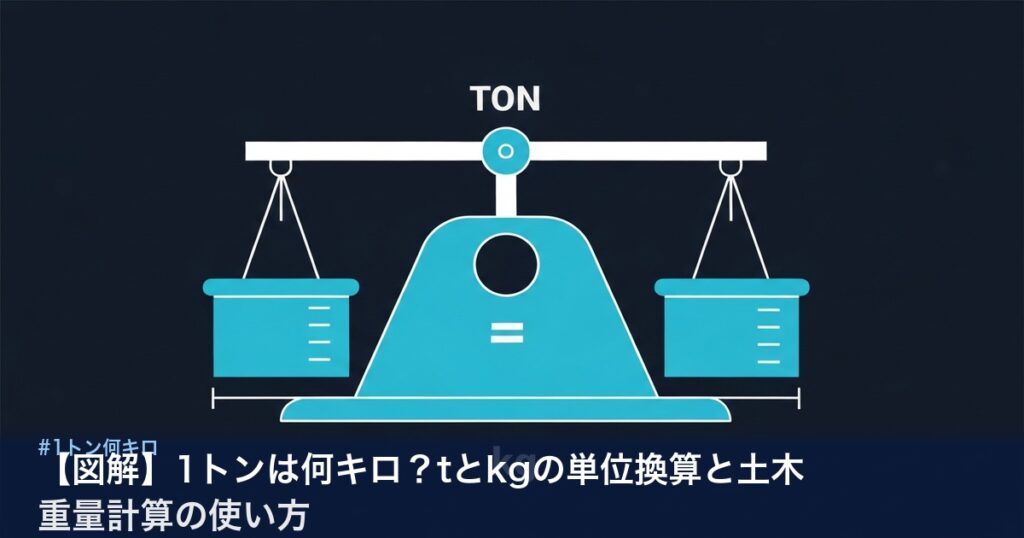 1トンは何キログラムか：単位換算の図解