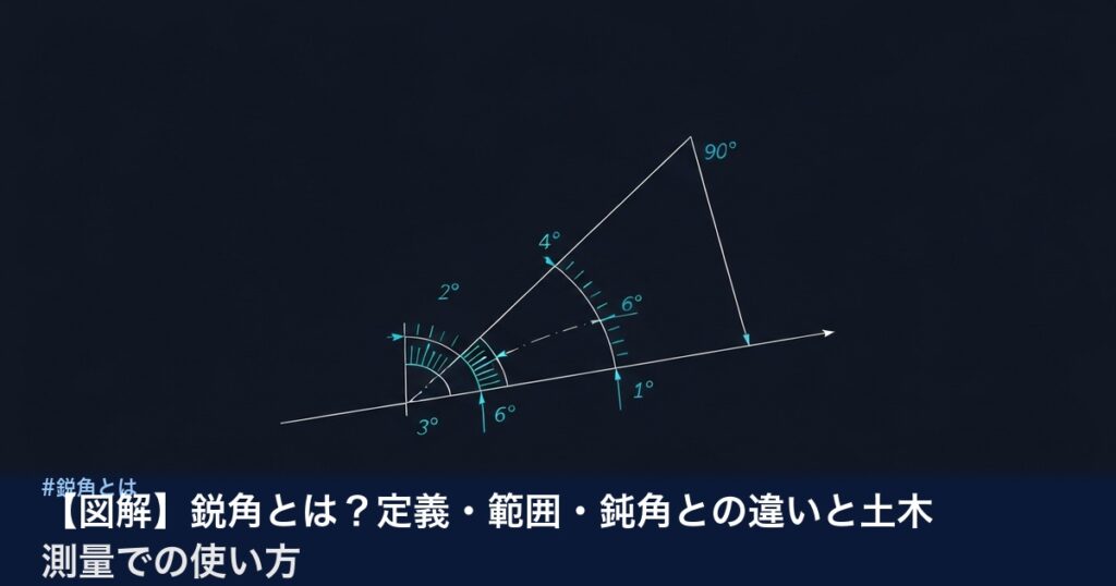 鋭角の定義と角度分類の図解