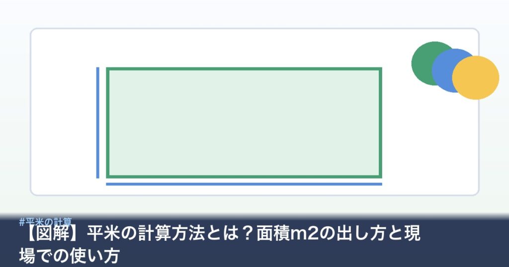 平米の計算方法と数量計算の図解