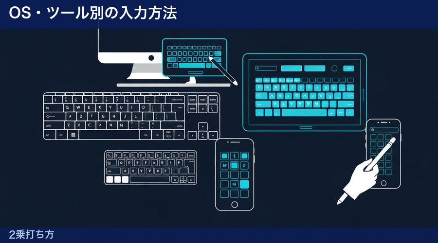 2乗打ち方の図解①
