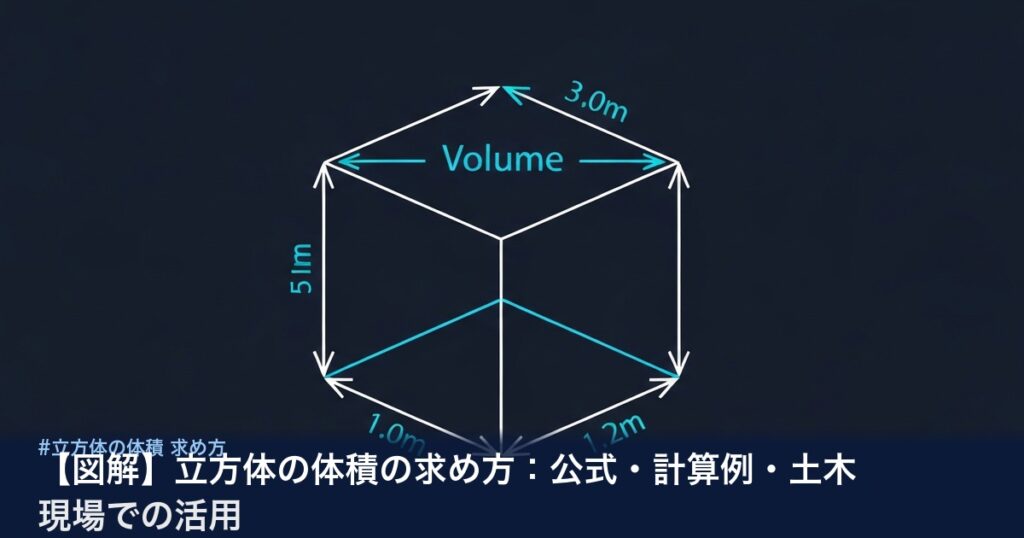 立方体の体積の求め方：公式V＝a³の図解