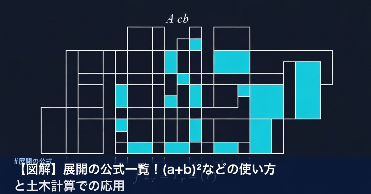 展開の公式（乗法公式）5パターンの図解