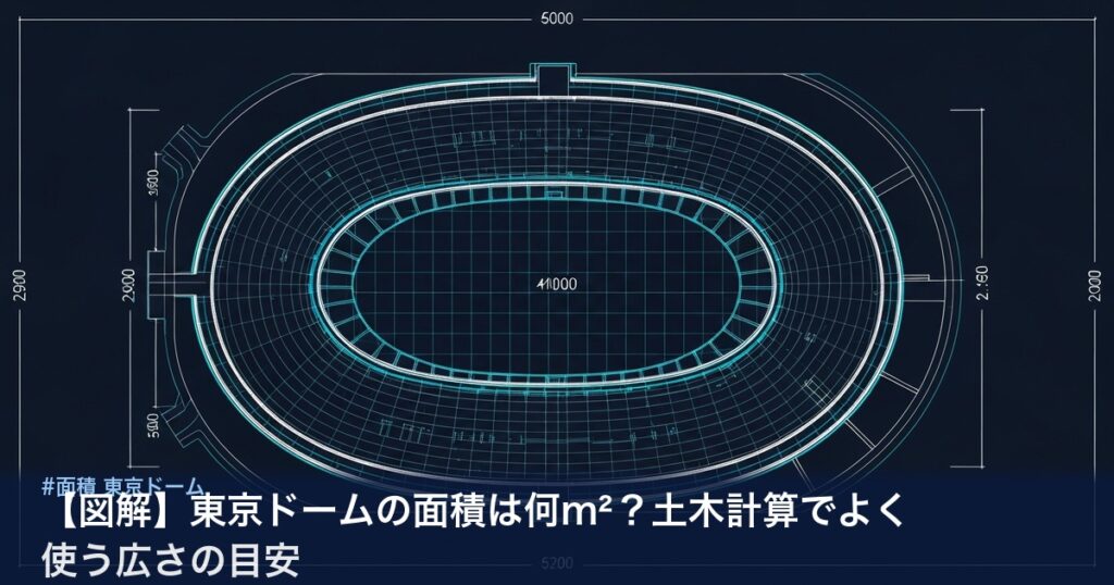 東京ドームの面積と換算方法の図解