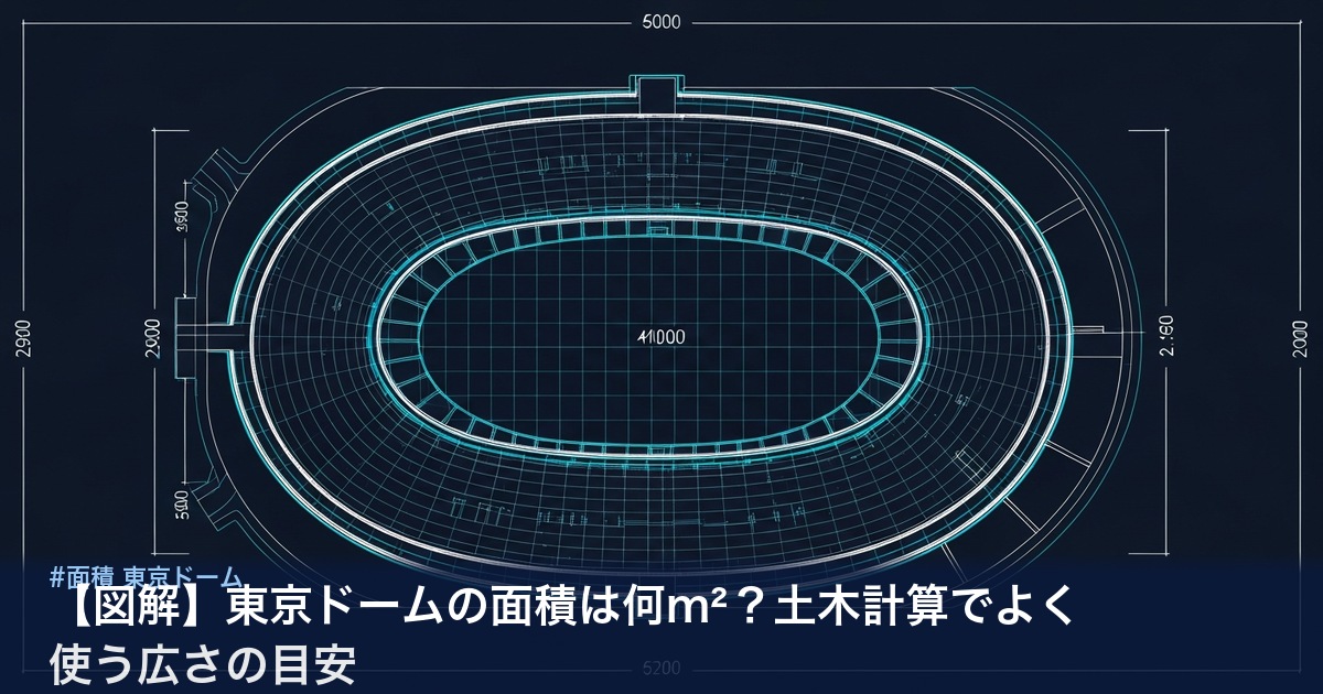 東京ドームの面積と換算方法の図解
