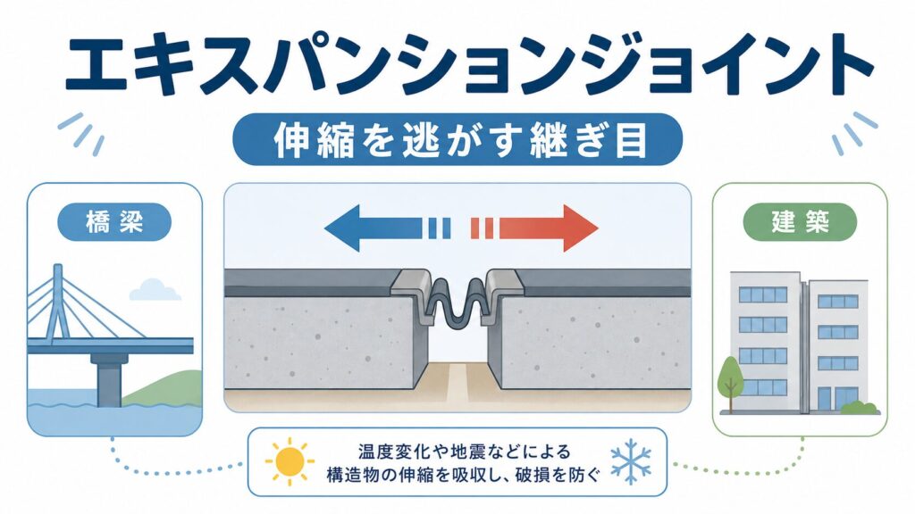 エキスパンションジョイントの役割を示す図解