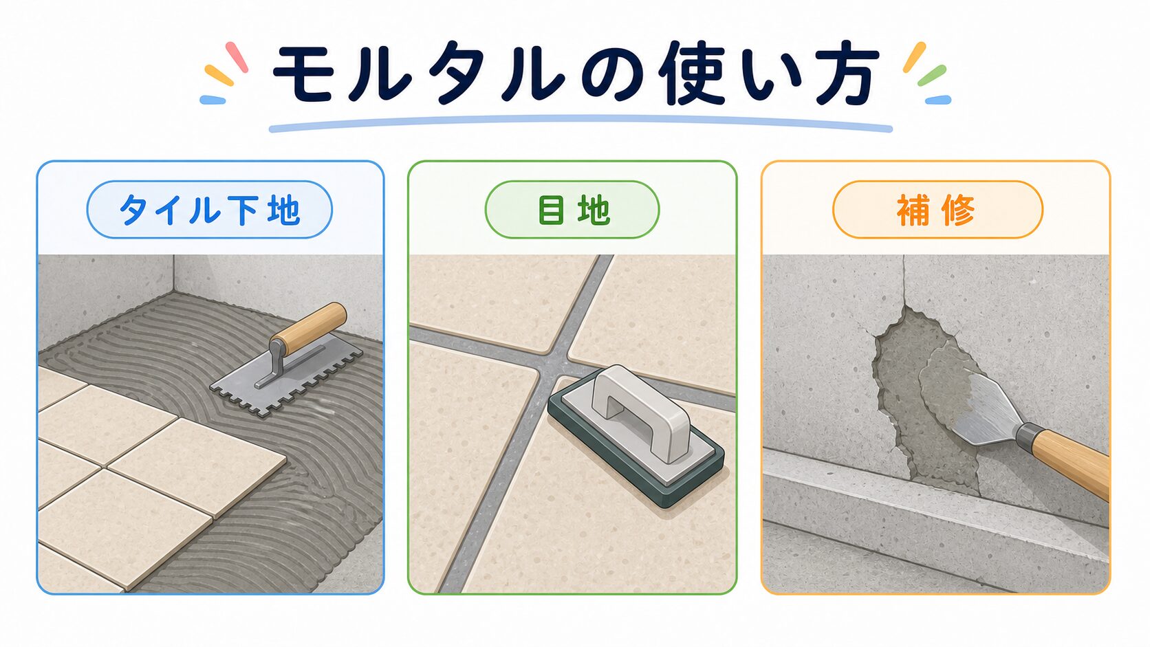 モルタルセメント違い の図解②