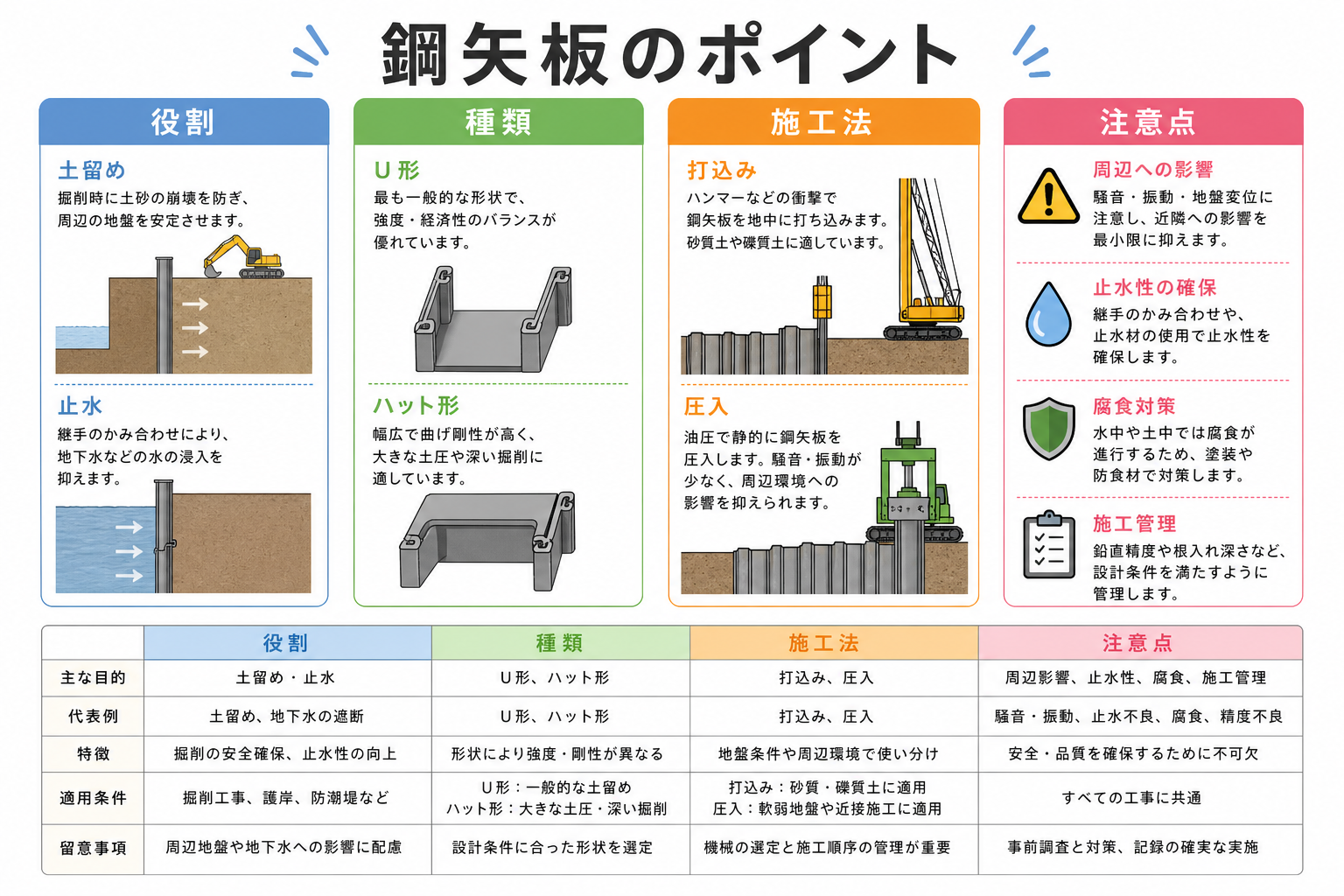 鋼矢板 の図解①