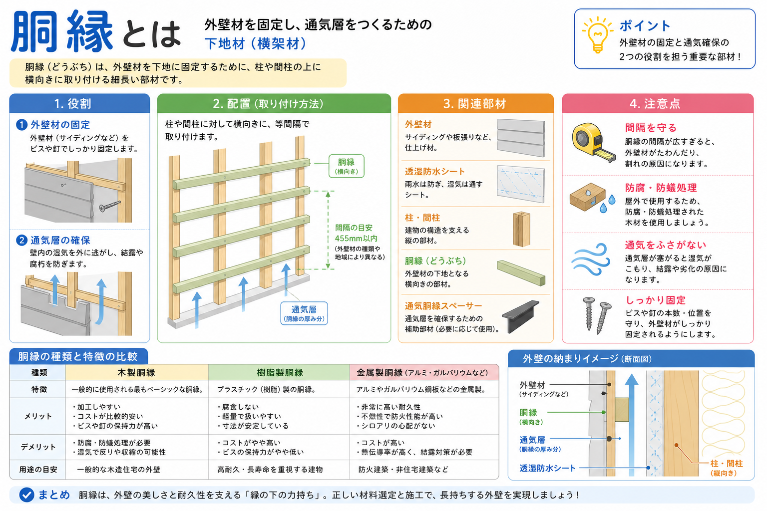 胴縁とはの図解①