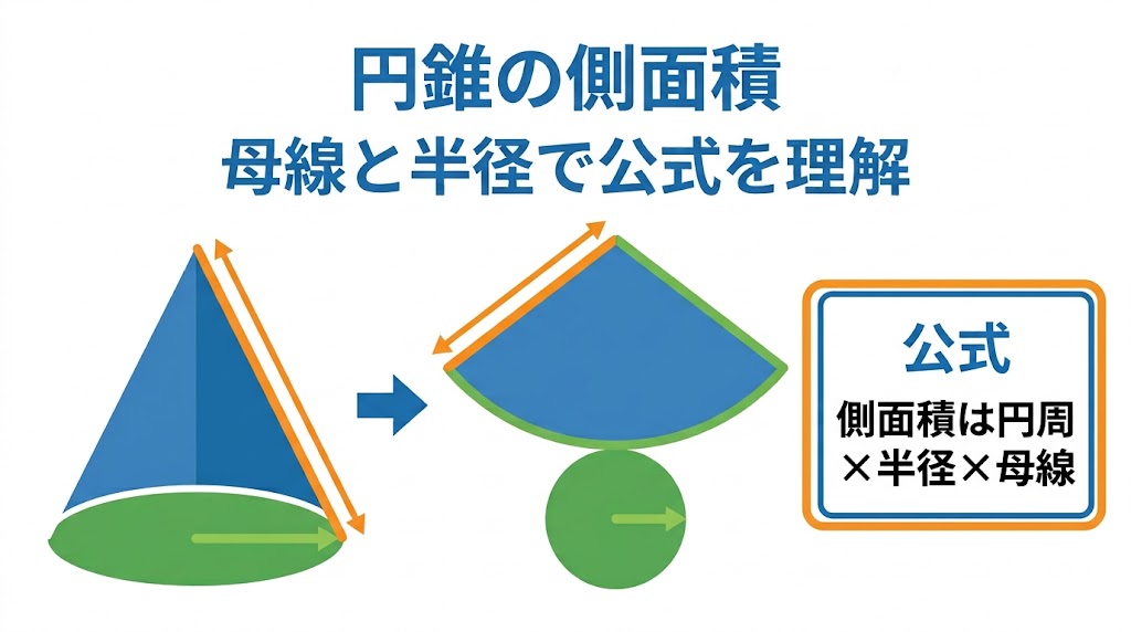 円錐 側面積求め方のアイキャッチ画像